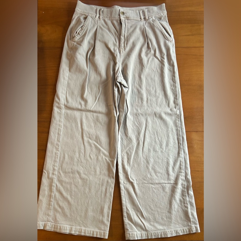 American Eagle Size 14 Khaki Wide Leg Trouser